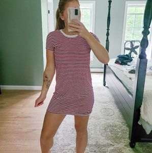 Lou & Grey Striped Linen T Shirt Dress